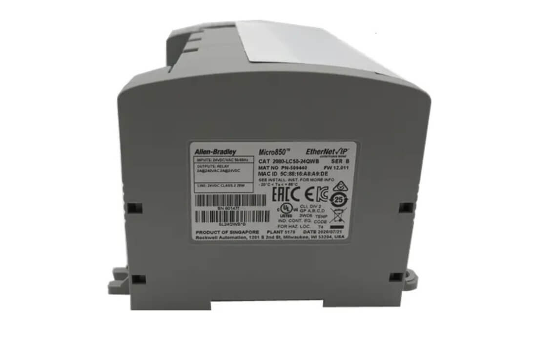 Allen Bradley ControlLogix Controllers Micro850 EtherNET/IP 2080-LC50-24QWB