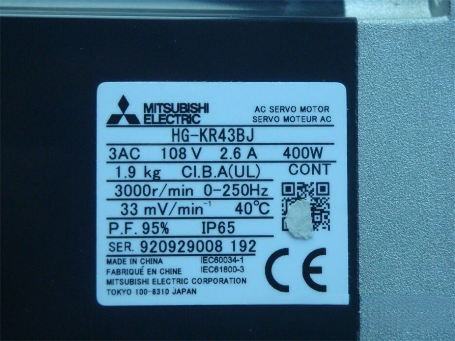 Mitsubishi AC Servo Motor HG-KR43BJ