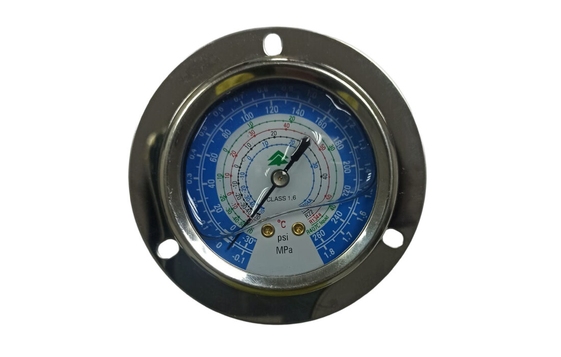 Oil dumped pressure gauge/Refrigerant filling meter HS-OG-1.8L
