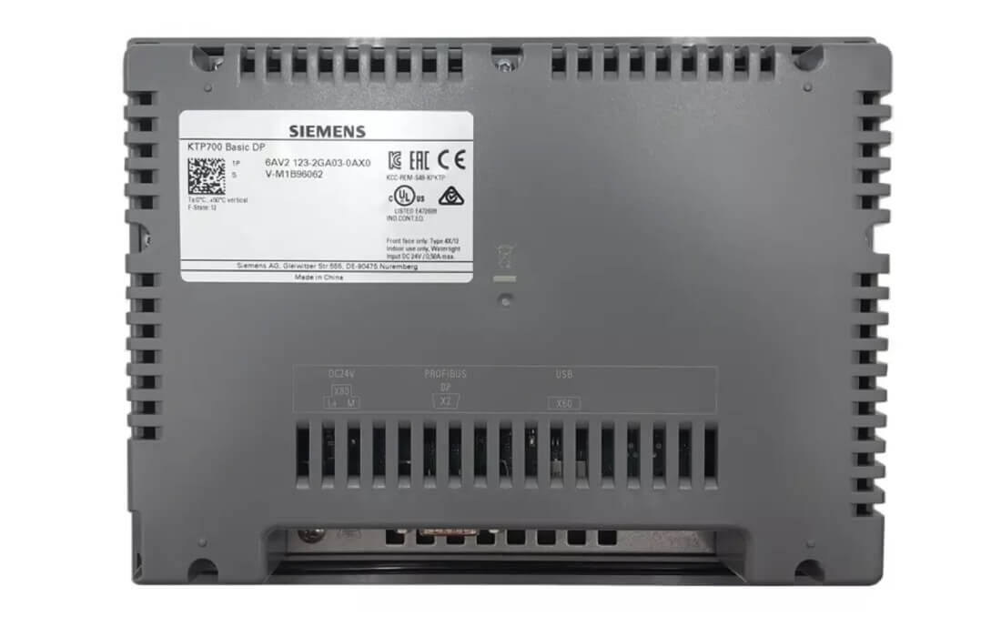 Siemens 6AV2123-2GA03-0AX0 Simatic HMI Touchscreen Panel KTP700 Basic DP Display Panel