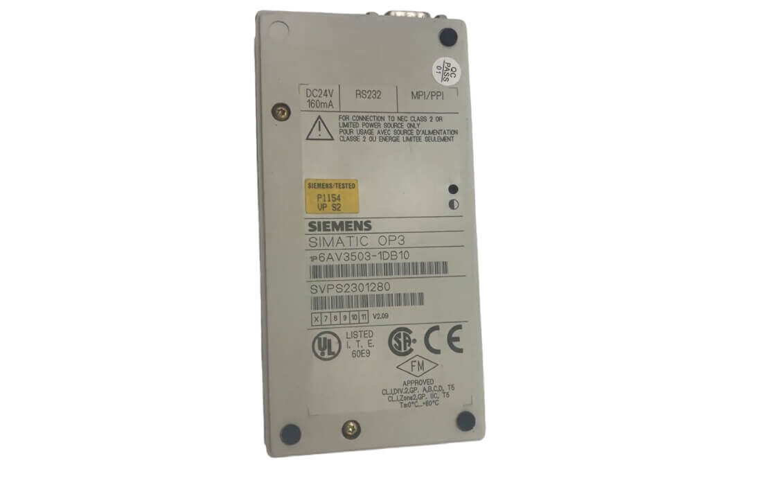 Siemens 6AV3503-1DB10 Operator Panel Simatic OP3