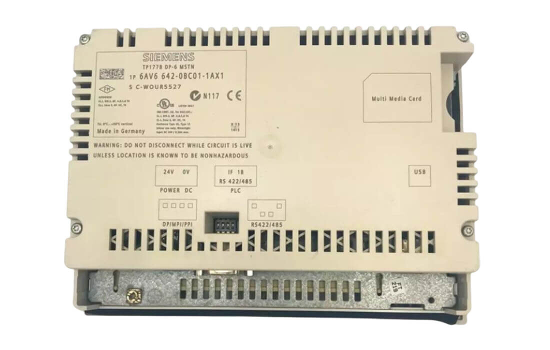 Siemens 6AV6642-0BC01-1AX1 Simatic HMI Touch Panel TP177B DP-6 MSTN 6 Inches