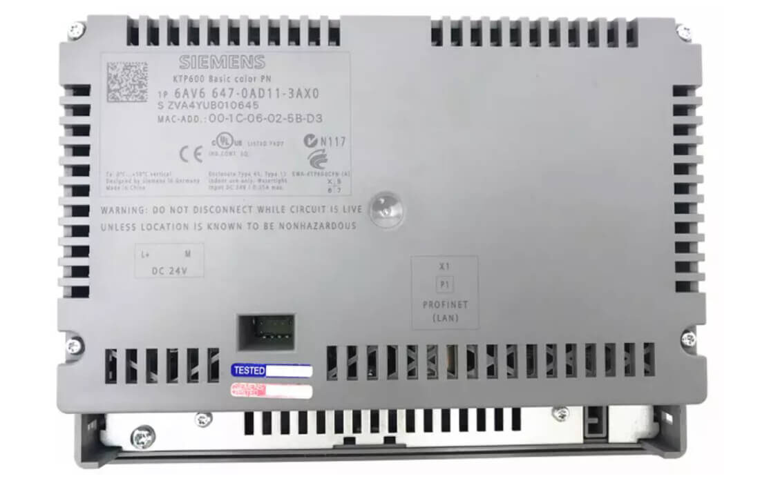 Siemens 6AV6647-0AD11-3AX0 HMI Touchscreen Panel SIMATIC KTP600