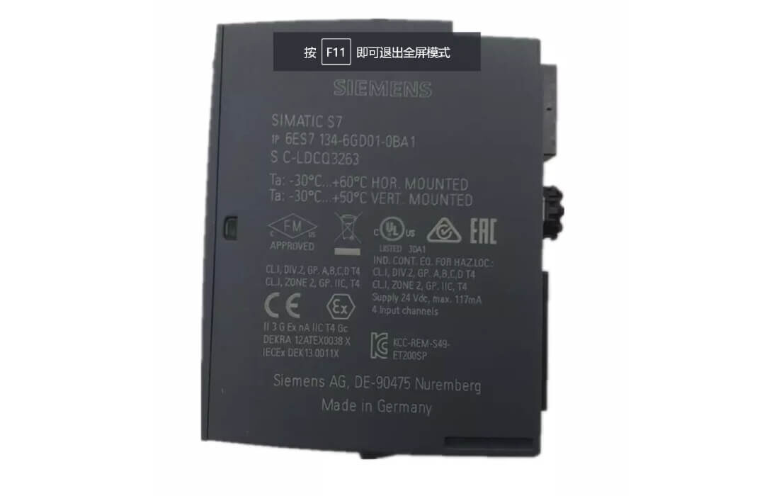 Siemens 6ES7134-6GD01-0BA1 ANALOG INPUT MODULE SIMATIC ET 200SP